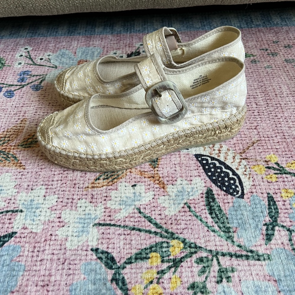Free People Mary Jane Daisy Espadrilles